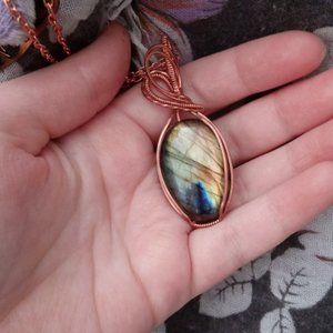 Golden labradorite necklace